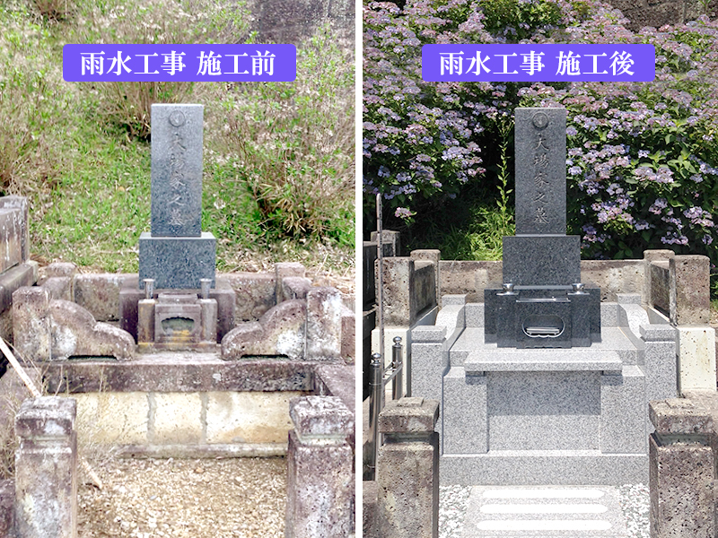 雨水の入らない納骨堂